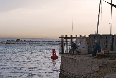 fishermen at dawn in Yafo (jaffa).jpg