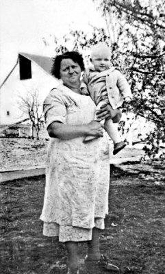 Grandma Mary holding Deane