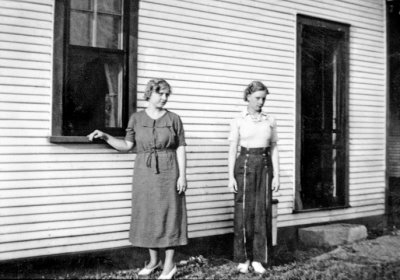 Mar and Fern in the Ozarks - 1937