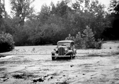 River Crossing, Ozarks, 1934 Chevrolet