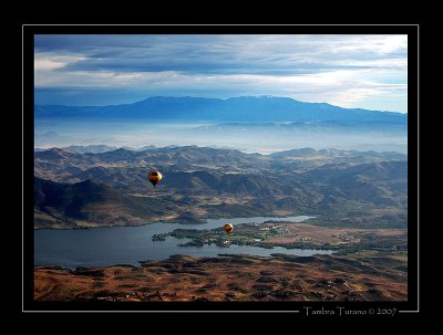 Floating over Lake Skinner
