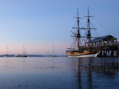 The Lady Washington and Friends at The Wooden Boat Festival.