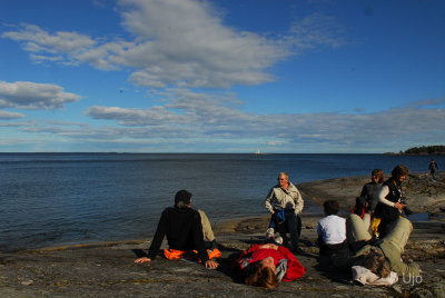 Längst i syd hittade vi fina klippor