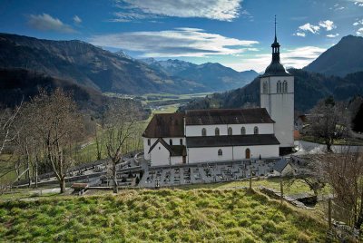 Church and cemetery of Gruyeres