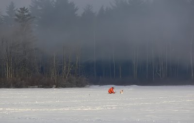 Ice Angler & Morning Fog
