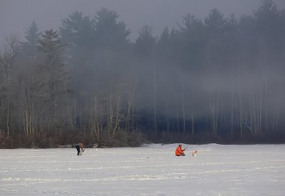 Ice Anglers & Morning Fog