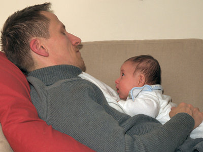 Looking up at daddy