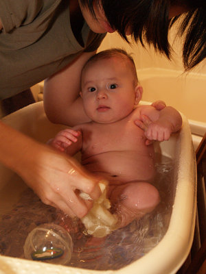 Bath time geting fun