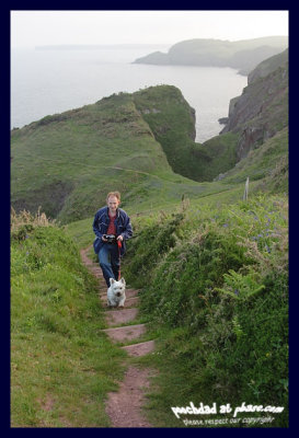 up the cliff