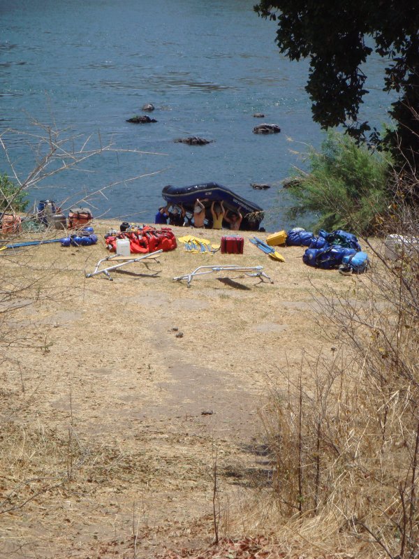 Day 7 The rafts and equipment coming out of the water.JPG