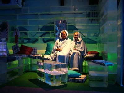 Stephen and Liz in the Ice Lounge.JPG