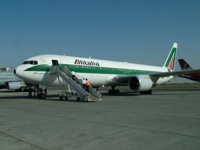 0836 12th March 07 Alitalia Divert from Dubai at Sharjah Airport.JPG