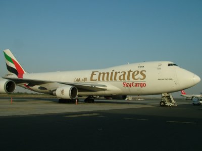 1720 12th March 07 Emirates SkyCargo 747-400 at Sharjah Airport.JPG