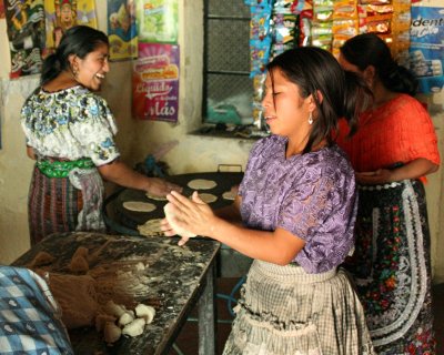 Making tortillas Guatemala