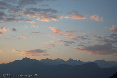 Zonsopkomst in de Alpen, Sunrise in the Alps