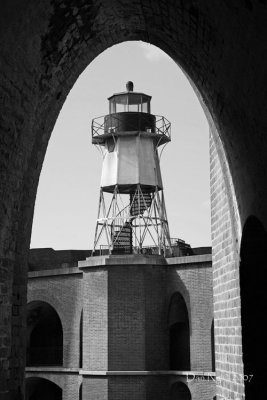 Fort Point Lighthouse Through Arch