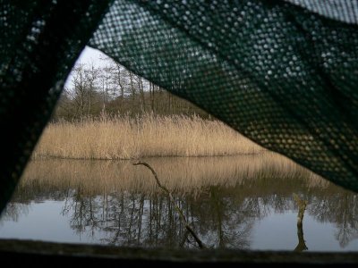 zicht vanuit schuiltentje