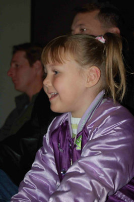 Reagan's first glimps of the princesses on on ice