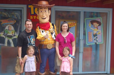 The whole family with Woody