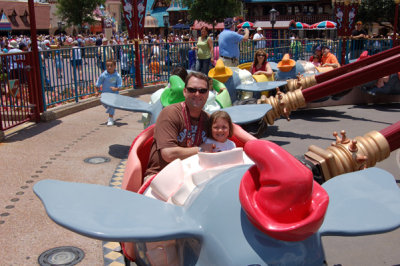 Daddy and Reagan on Dumbo