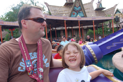 Daddy and Reagan on the Magic Carpet