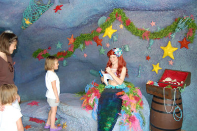 Reagan in awe of Ariel in her mermaid form