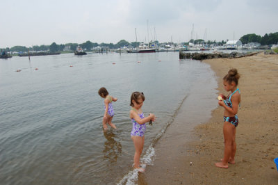 At the beach in Connecticut