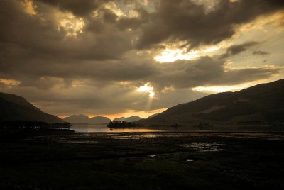 Sun Setting at Loch Leven