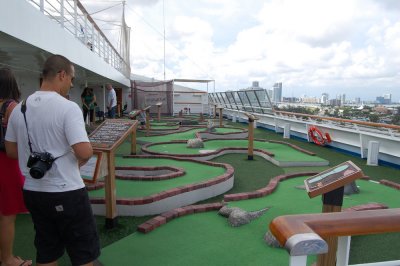 Miniature Golf on the Ship