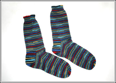 Stripy socks, March 2007