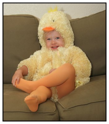 Emily as a duck