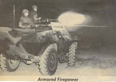 APC Firepower from an Armorred Personnel Carrier, taken for the paper in 1969 .