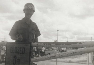 James England at Main Gate U-Tapao 1969 - Jim was shot two days before his deros to the states.
