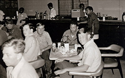 1st Sgt Jim Ashworth Center and Friends relaxing at the NCO Club