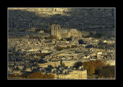 Paris, vu du ciel a la maniere de Yann Arthus Bertrand.