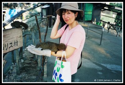 Ritsuko with Squirrels