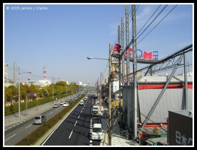 The view down the street