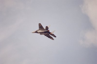 MiG-29 utngett haznlva - MiG-29 using afterburner.jpg