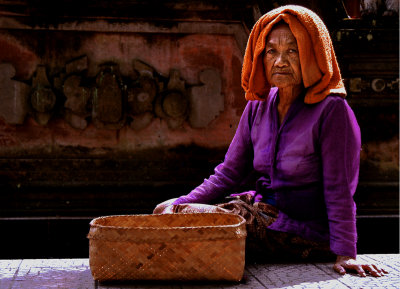 Lady in Purple and Orange 1