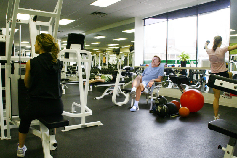 at the gym