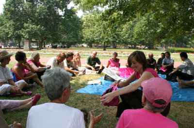 closing circle for Code Pink/Troops Home Fasters