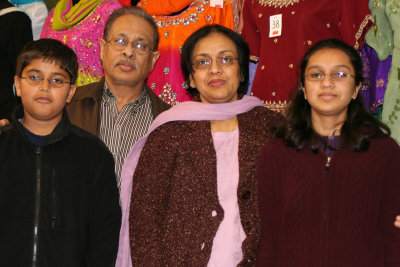 close-up of Laiq & his family