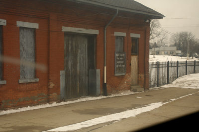 the old unused Jackson, MI train station