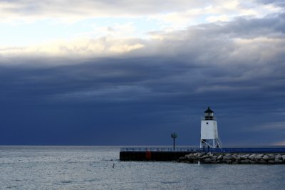 the lighthouse in Charlevoix