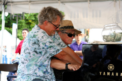 Mr. B on 4-handed boogie woogie piano