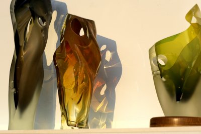 Joe Becker's glass sculptures