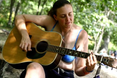 Marianne serenades us after lunch