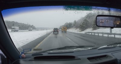 Drive carefully in wet weather