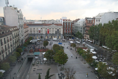 Plaza Santa Anna seen from the hotel Reina Victoria