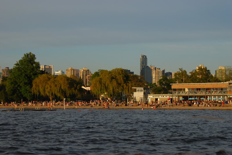 Kitsilano Beach on a hot June evening